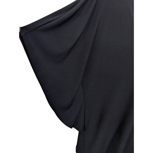Clara Sun Woo Womens Tunic Top Size XL Black Dolman Sleeve Stretch Lagenlook - Picture 5 of 7